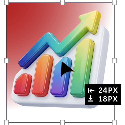 Gráfico de desempenho representando análise de métricas e tomada de decisão orientada por dados